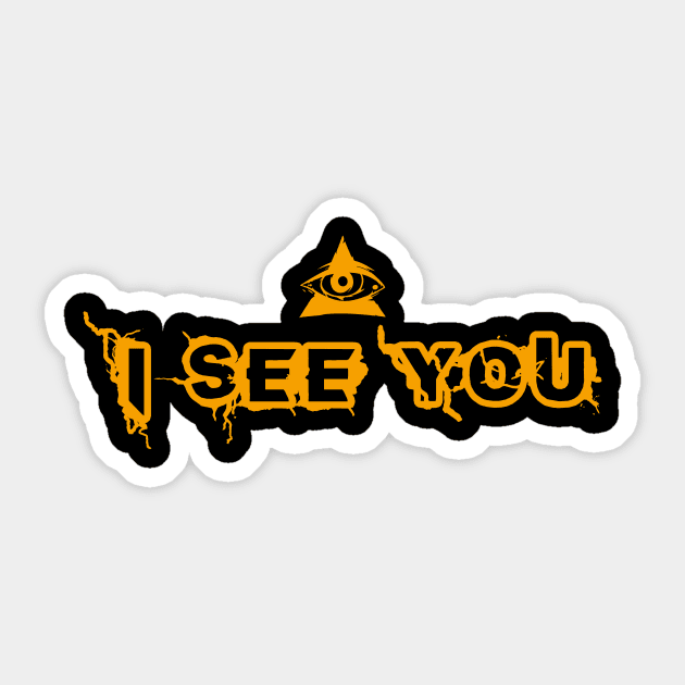i see you Sticker by YAKOUTDESIGN